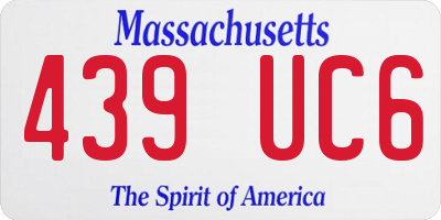 MA license plate 439UC6