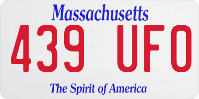 MA license plate 439UF0