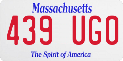MA license plate 439UG0
