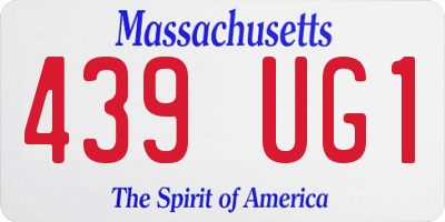 MA license plate 439UG1