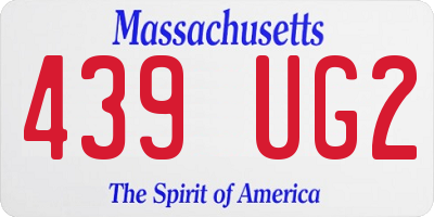 MA license plate 439UG2