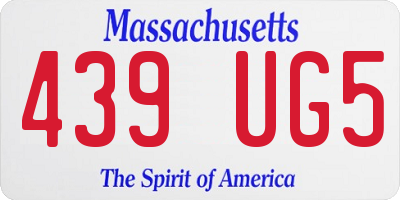MA license plate 439UG5
