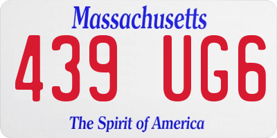 MA license plate 439UG6