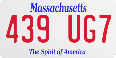 MA license plate 439UG7