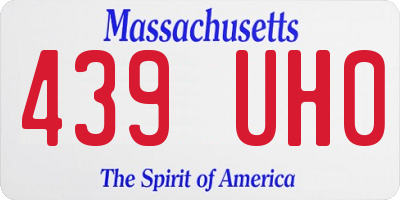 MA license plate 439UH0