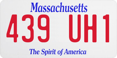 MA license plate 439UH1