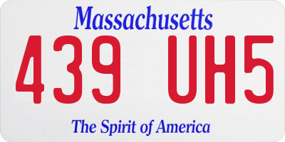 MA license plate 439UH5