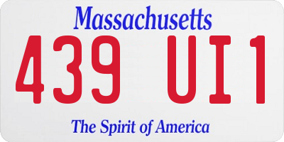 MA license plate 439UI1