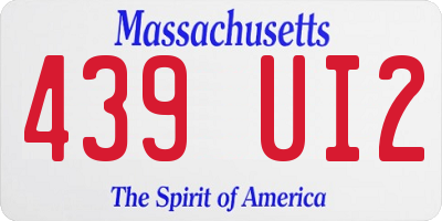 MA license plate 439UI2