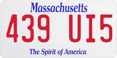 MA license plate 439UI5