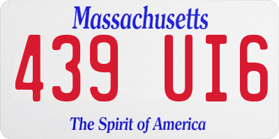 MA license plate 439UI6