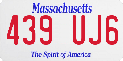 MA license plate 439UJ6