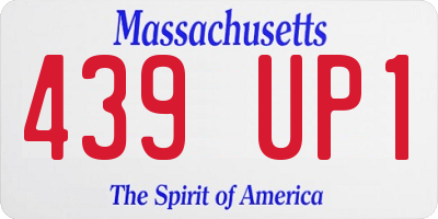 MA license plate 439UP1