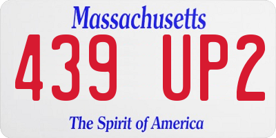 MA license plate 439UP2