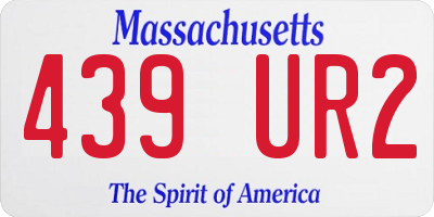 MA license plate 439UR2