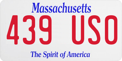MA license plate 439US0