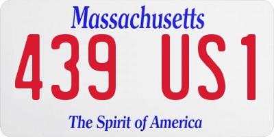 MA license plate 439US1