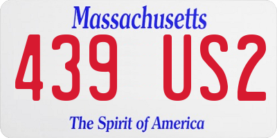 MA license plate 439US2