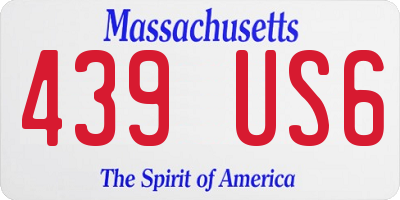 MA license plate 439US6