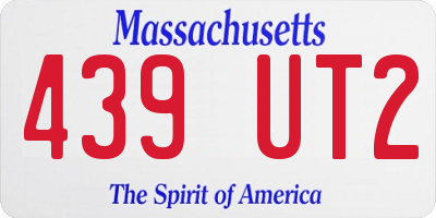 MA license plate 439UT2