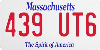 MA license plate 439UT6