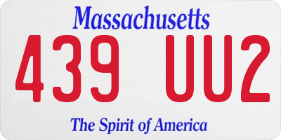 MA license plate 439UU2