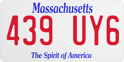 MA license plate 439UY6