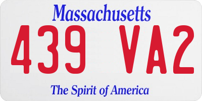 MA license plate 439VA2