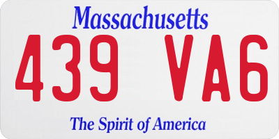 MA license plate 439VA6