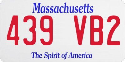 MA license plate 439VB2