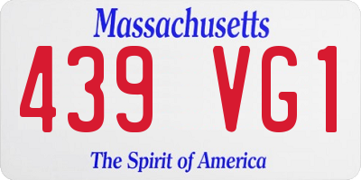 MA license plate 439VG1