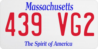 MA license plate 439VG2