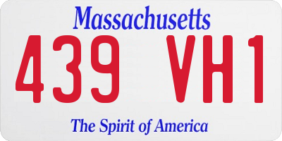 MA license plate 439VH1
