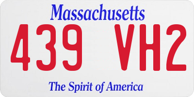MA license plate 439VH2