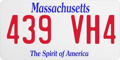 MA license plate 439VH4