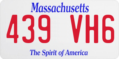 MA license plate 439VH6
