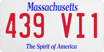 MA license plate 439VI1
