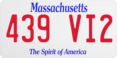 MA license plate 439VI2