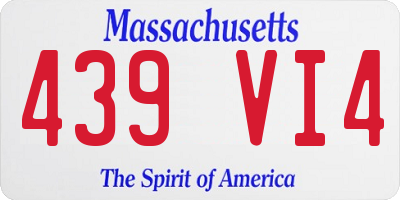 MA license plate 439VI4