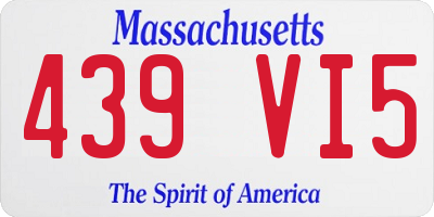 MA license plate 439VI5