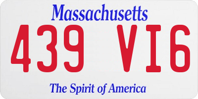 MA license plate 439VI6