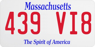 MA license plate 439VI8