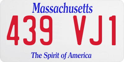 MA license plate 439VJ1