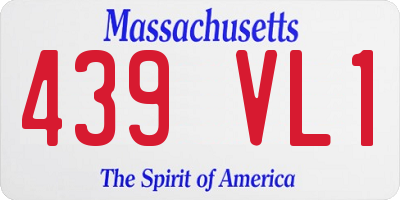 MA license plate 439VL1