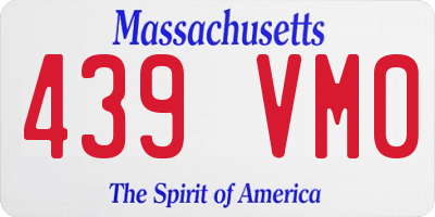 MA license plate 439VM0