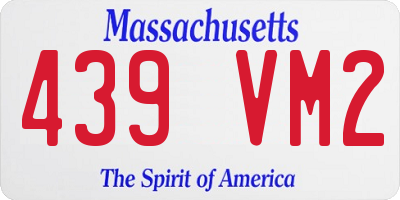 MA license plate 439VM2