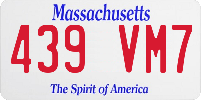 MA license plate 439VM7