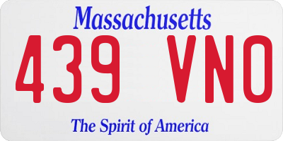 MA license plate 439VN0