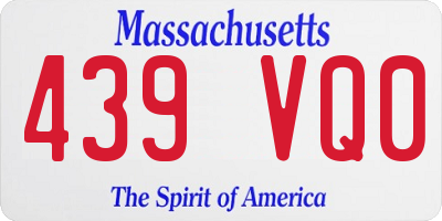 MA license plate 439VQ0