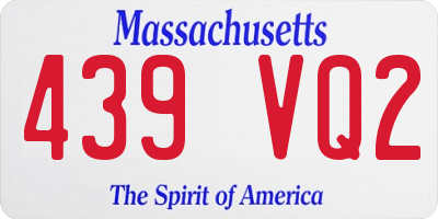 MA license plate 439VQ2
